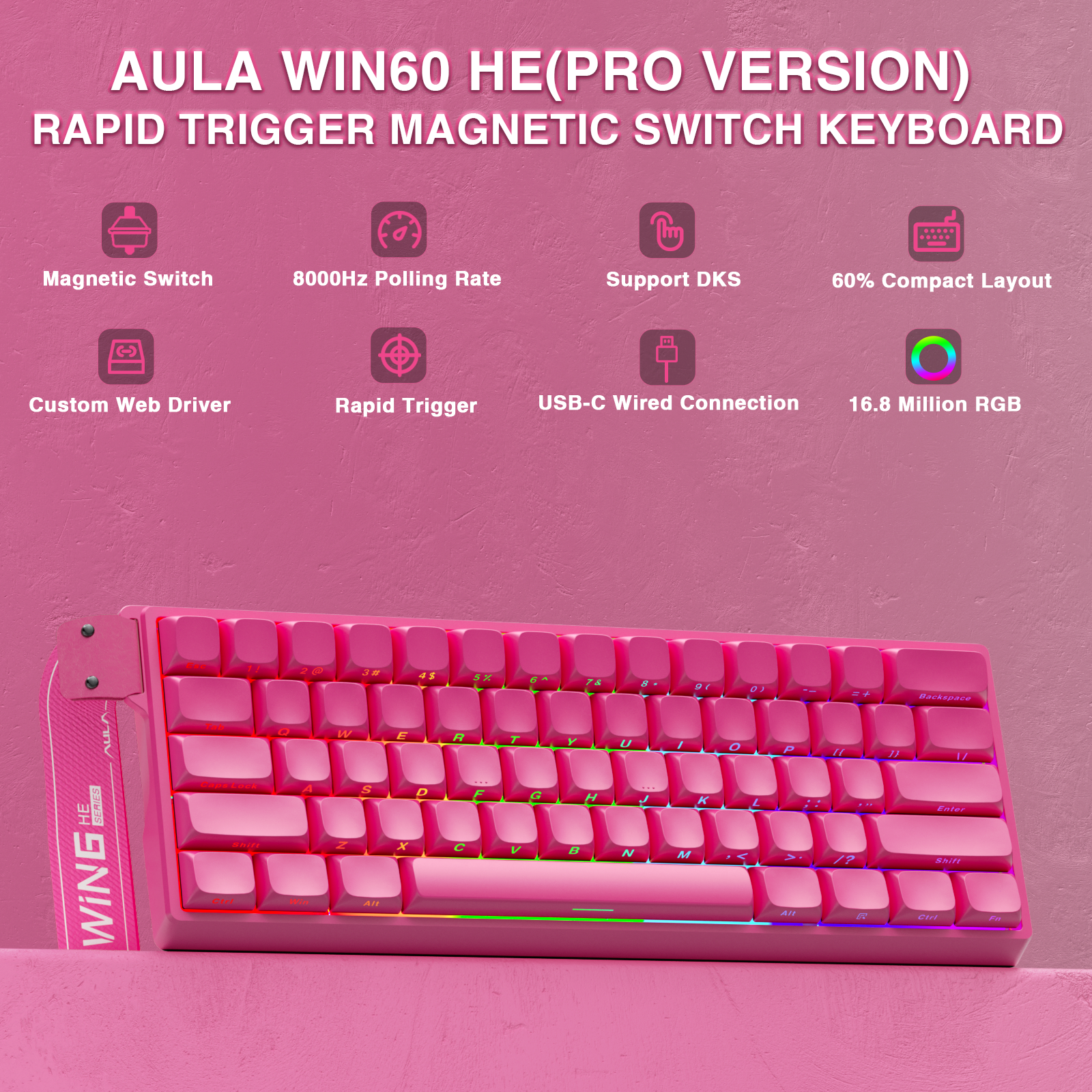 Gaming Keyboard Expensive - AULA WIN60 HE Pro MAX Wired