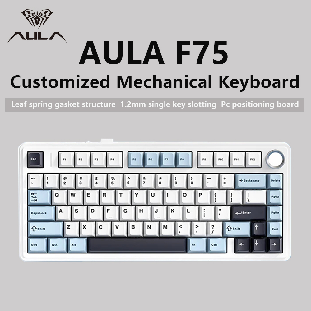 Gaming Keyboard Expensive - AULA F75 2.4G Wireless/Bluetooth/Wired Gaming Mechanical