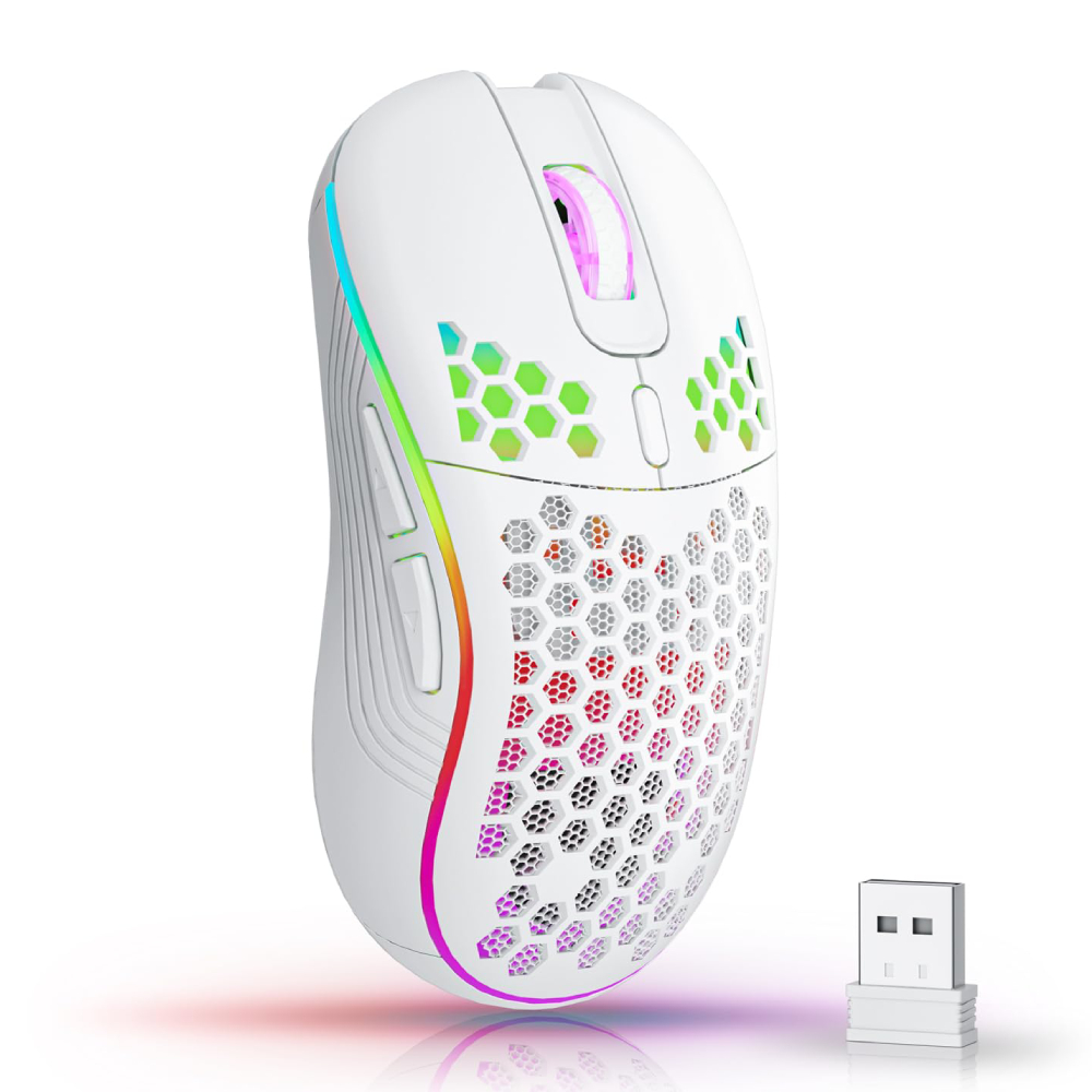 Gaming Keyboard Mouse And Headset Combo - 2.4G Wireless Mouse with RGB Backlit