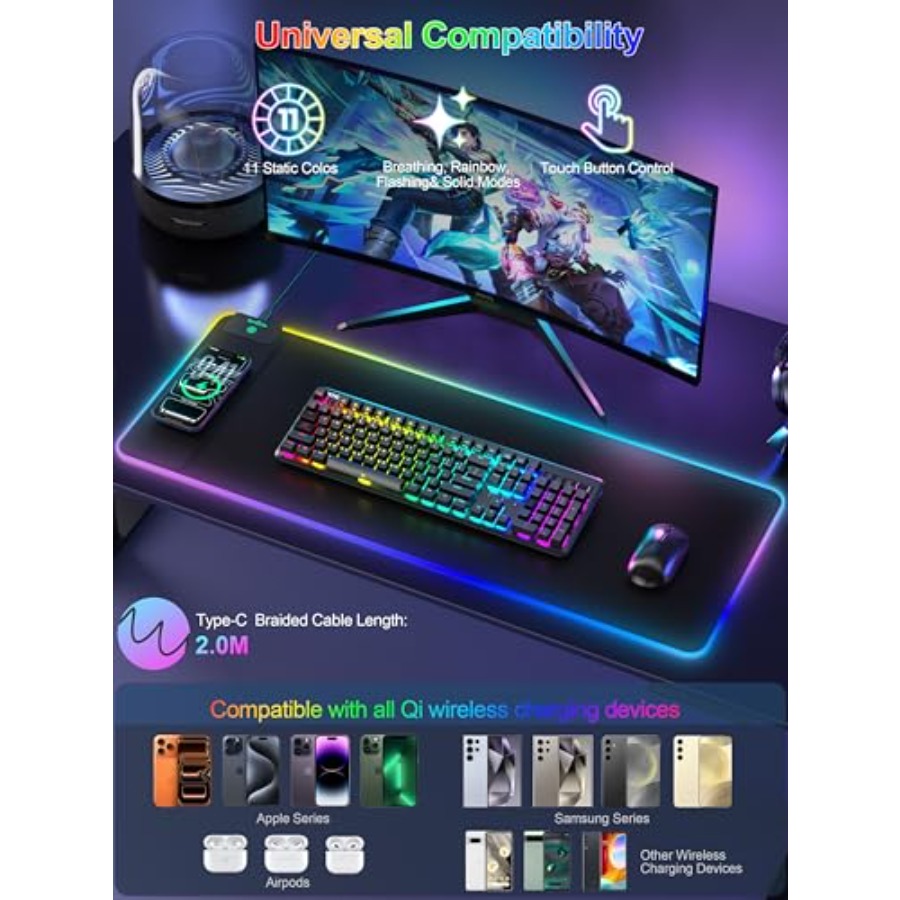 Mouse Pad with 15W Wireless Ch – обзор и цена Gaming Keyboard Number Pad