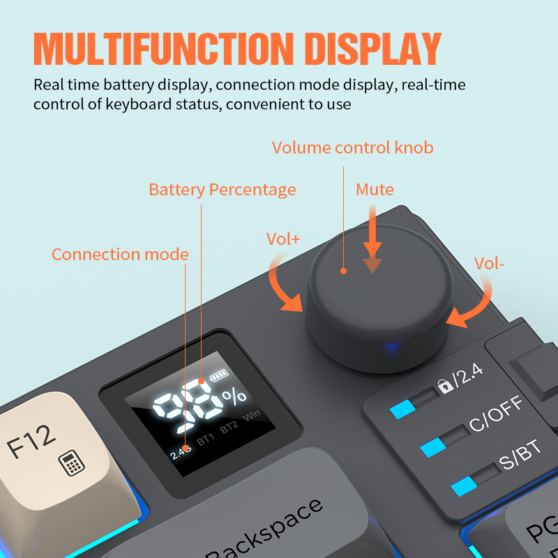 New Dual-Mode 80 Keys Wireless – обзор и цена Gaming Keyboard Ergonomics