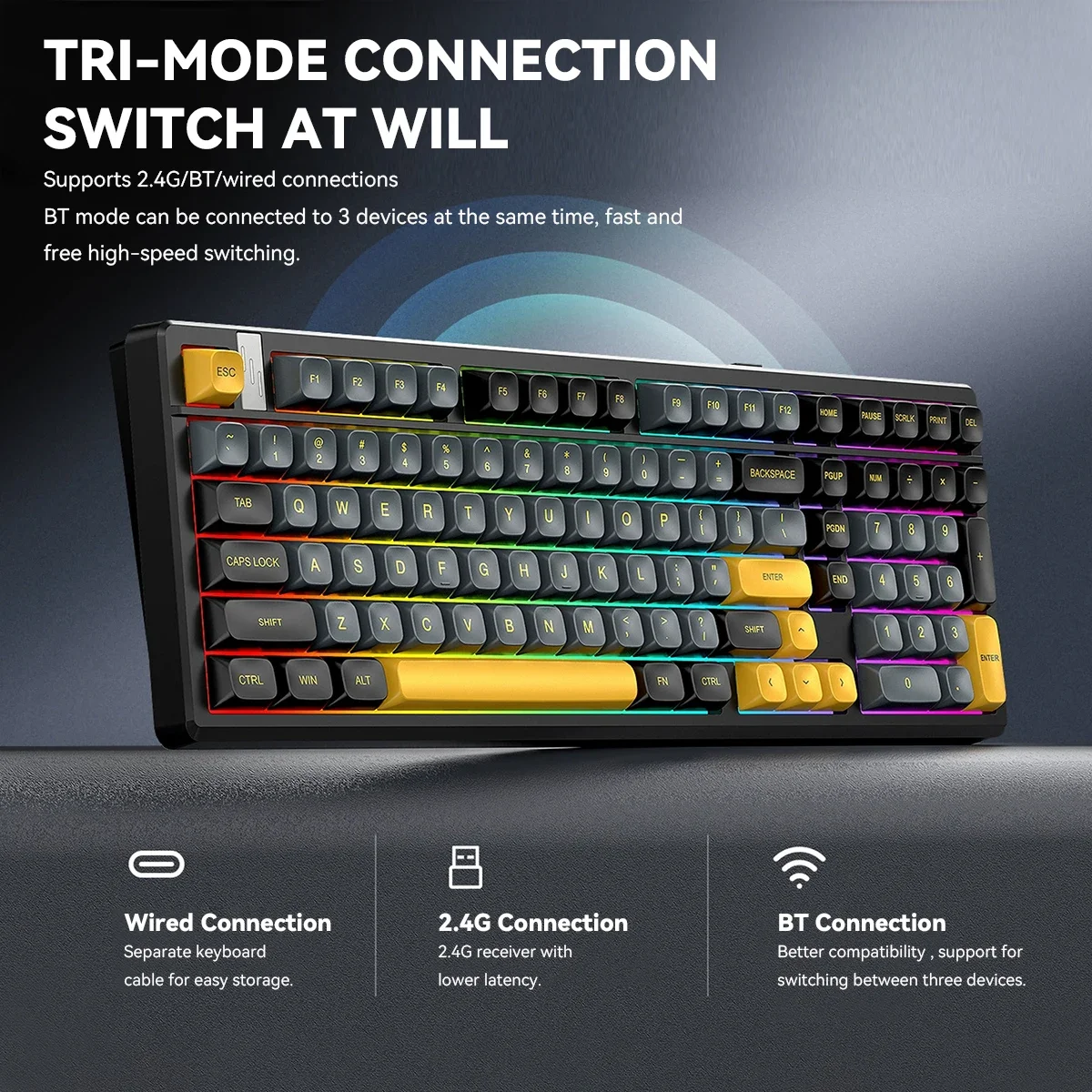 Wireless Mechanical Gaming Key – обзор и цена Gaming Keyboard Thocky