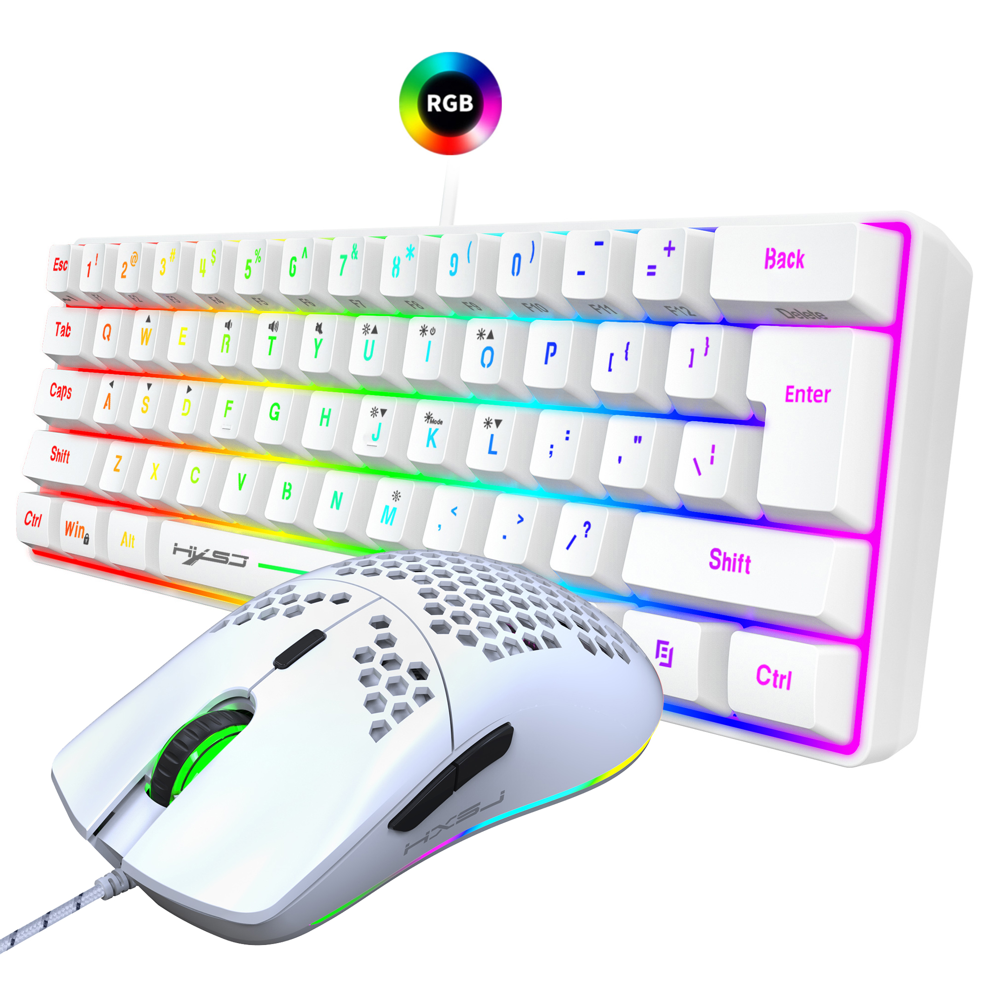 Hot selling HXSJ 61 keys V700  – обзор и цена Gaming Keyboard And Mouse Set
