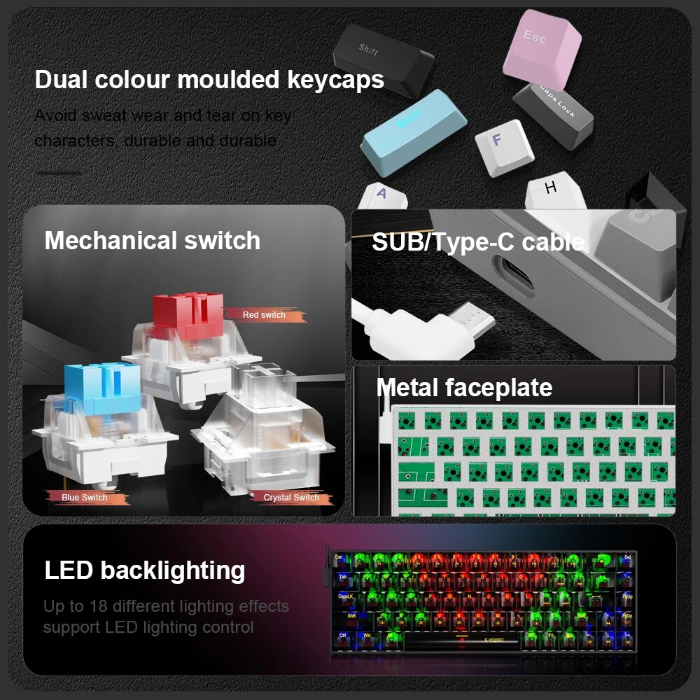 E-YOOSO Z686 USB Mini Slim Mec – обзор и цена Gaming Keyboard E Yooso