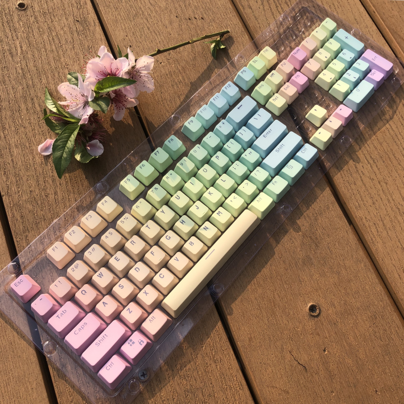 104 Keys Rainbow Gradient OEM  – обзор и цена Gaming Keyboard No Rgb