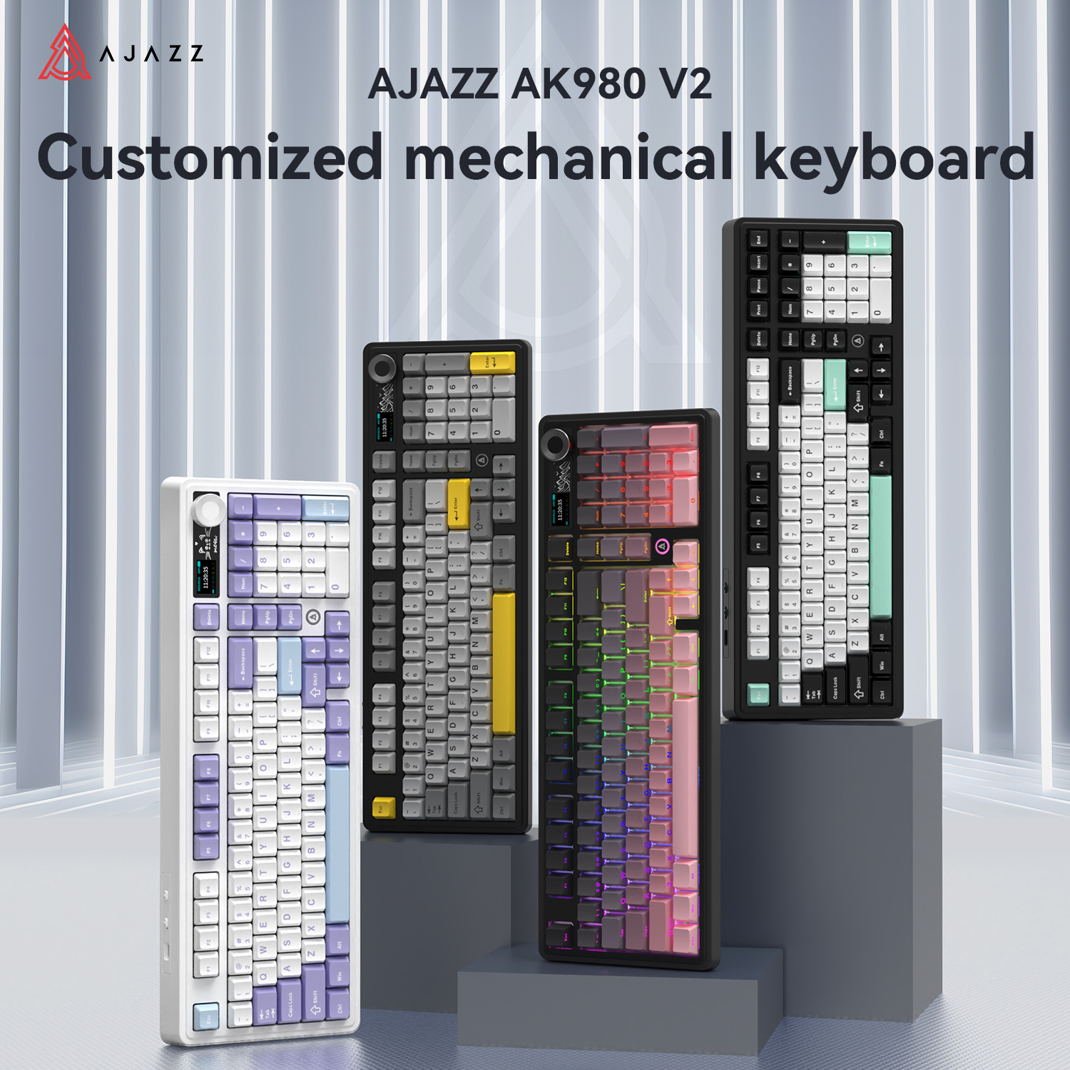 AJAZZ AK980 V2 Three-mode Wire – обзор и цена Gaming Keyboard No Noise