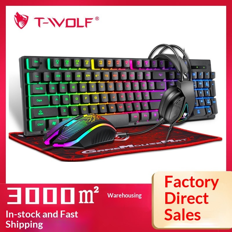 Bestseller T-Wolf Tf400 4 In 1 – обзор и цена Gaming Keyboard Mouse And Headset Combo