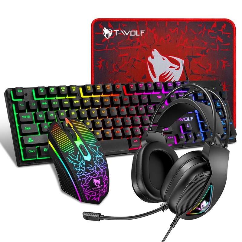 Bestseller T-Wolf Tf400 4 In 1 – обзор и цена Gaming Keyboard Mouse And Headset Combo
