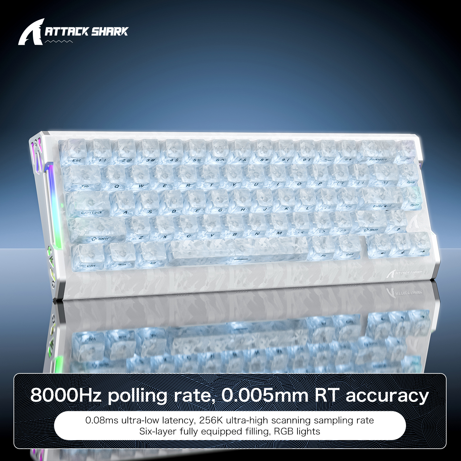 ATTACK SHARK R68HE Wired Keybo – обзор и цена Keyboard Gaming Transparent