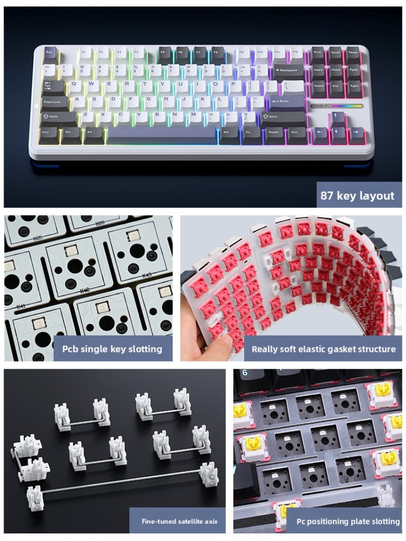 AULA F87 Pro Wireless Mechanic – обзор и цена Gaming Keyboard Thocky