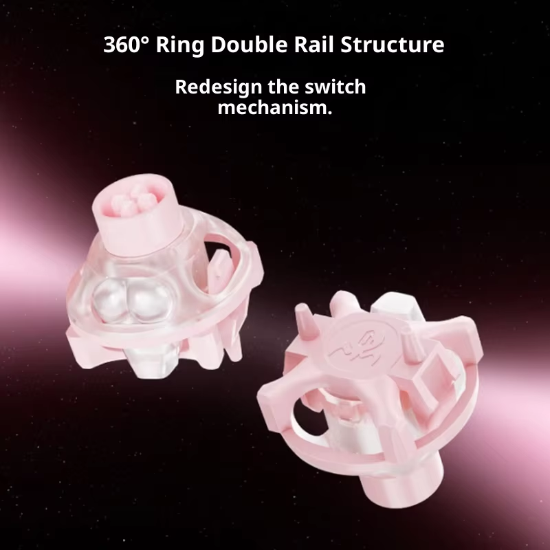 UFO Peach Pink Magnetic Switch – обзор и цена Gaming Keyboard Thocky