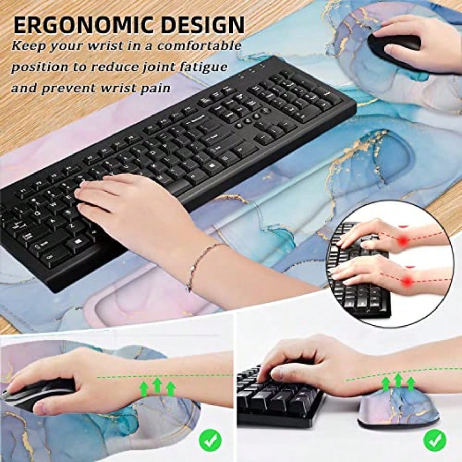 Mouse Pad with Wrist Rest Larg – обзор и цена Gaming Keyboard And Mouse Set