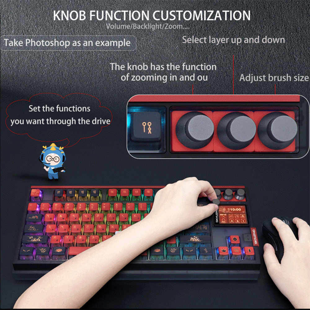 SKYLOONG GK87 Pro Bluetooth me – обзор и цена Gaming Keyboard No Noise