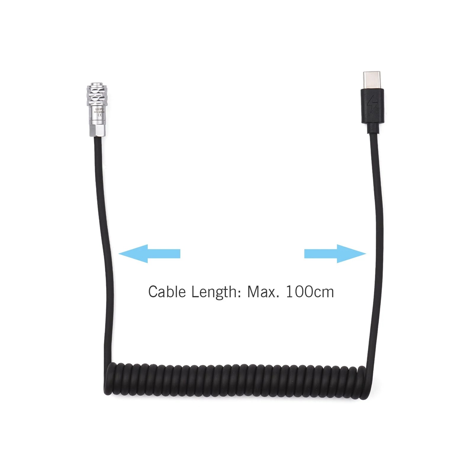 New PD 12V 3A USB Type C To 2  – обзор и цена Coiled Usb Cable