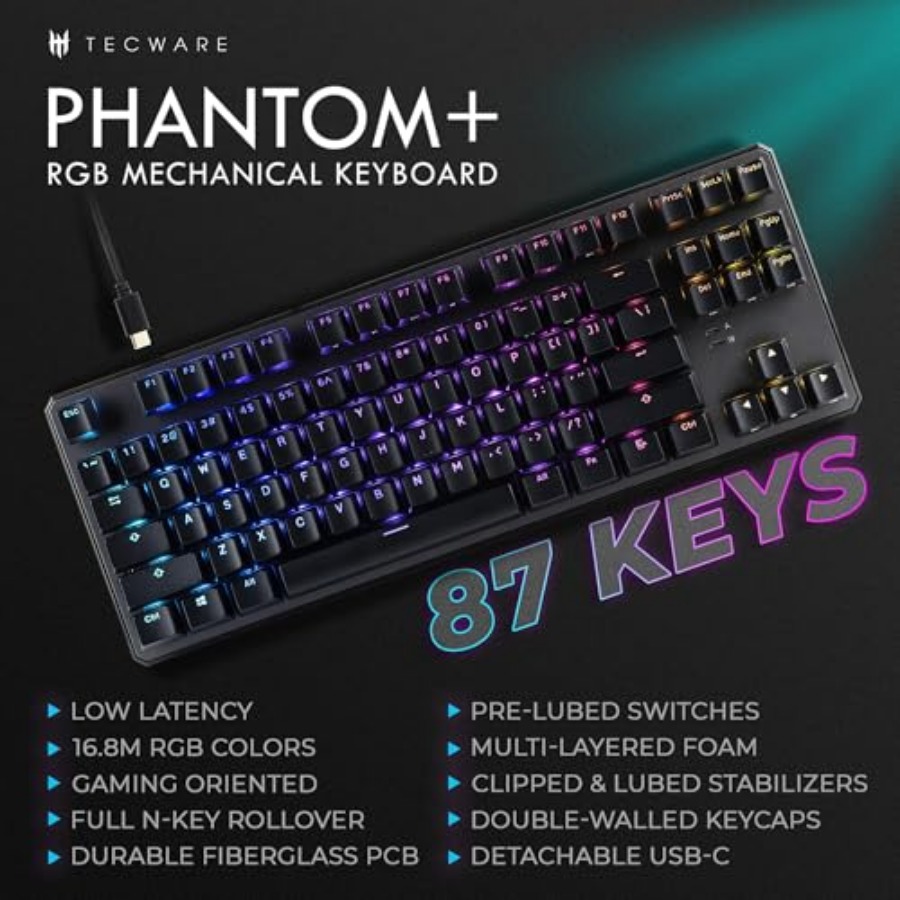 Phantom+ 87 Mechanical Gaming  – обзор и цена Gaming Keyboard Thocky