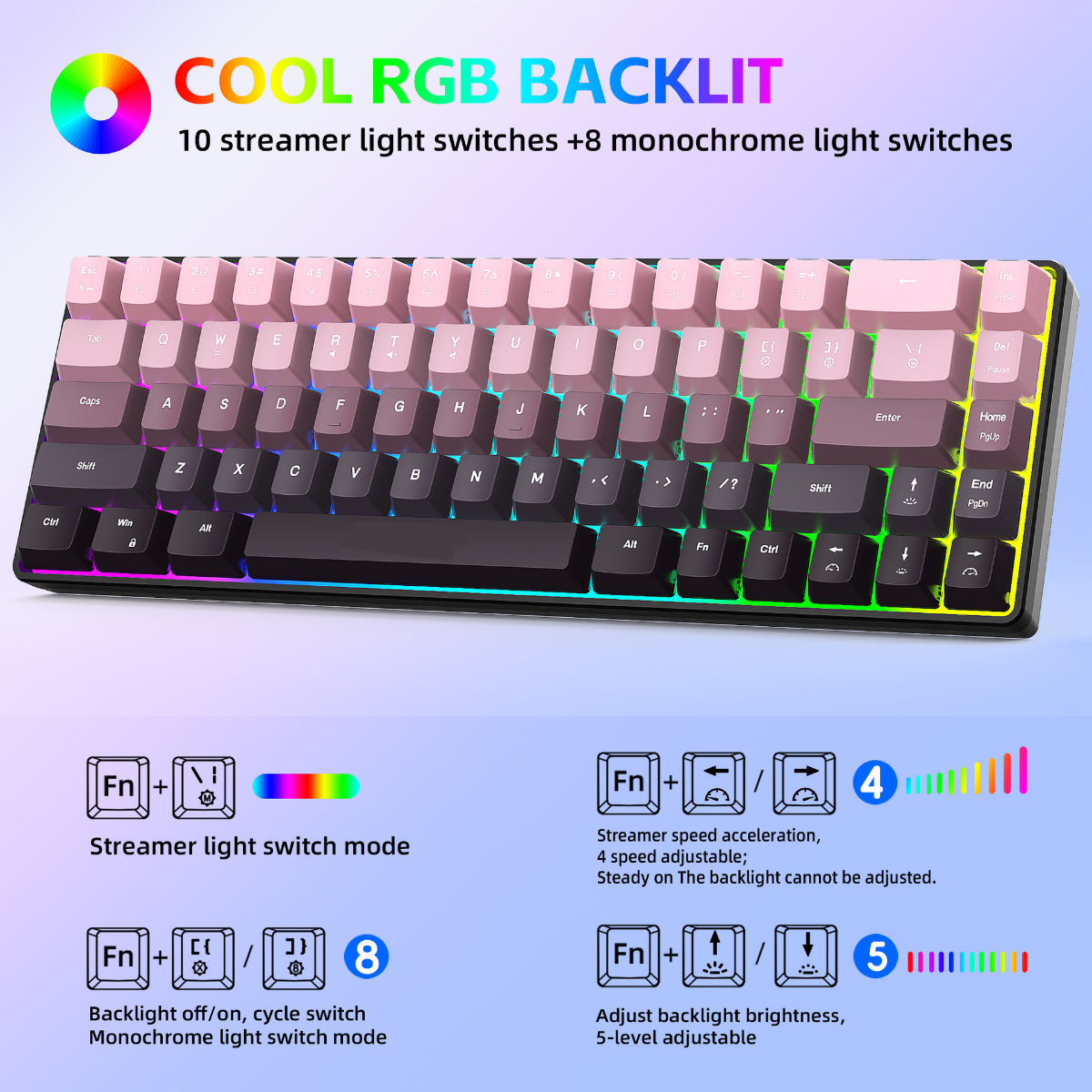 New Compact 68-Key Gradient-Co – обзор и цена Gaming Keyboard Ergonomics