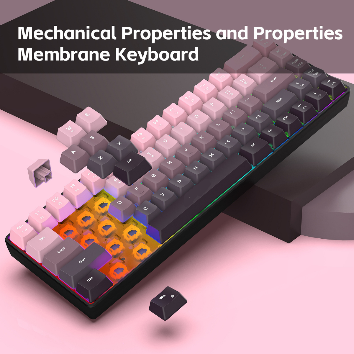 New Compact 68-Key Gradient-Co – обзор и цена Gaming Keyboard Ergonomics