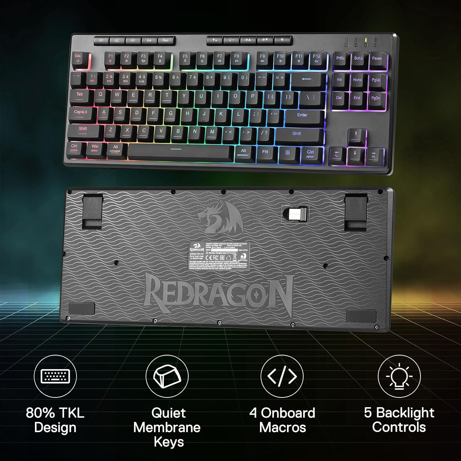 Redragon K516 PRO Shiva TKL RG – обзор и цена Gaming Keyboard Tkl