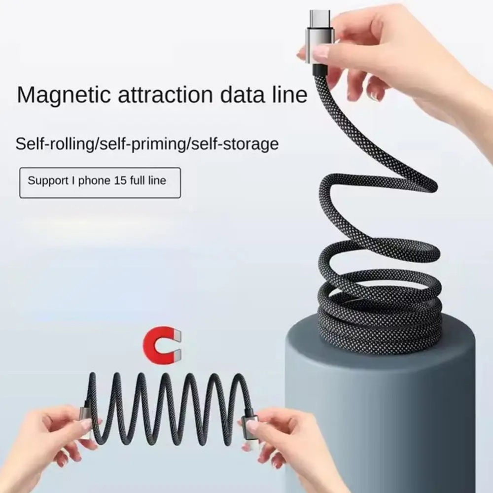 65W Self-coiling Magnetic Attr – обзор и цена Coiled Usb Cable