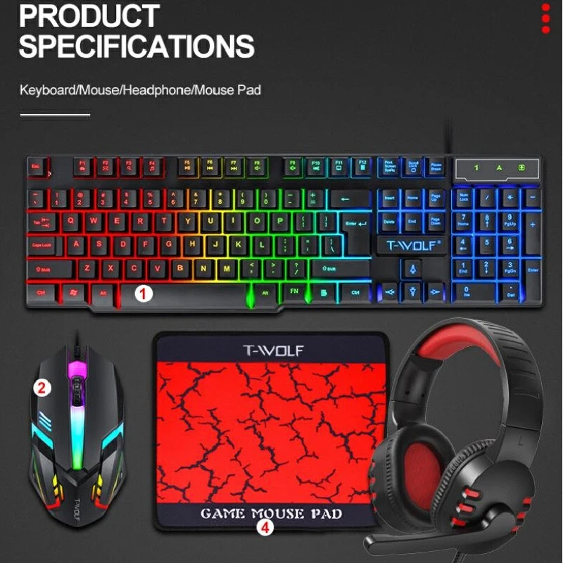 Spanish Russian Keyboard Layou – обзор и цена Gaming Keyboard Mouse And Headset Combo
