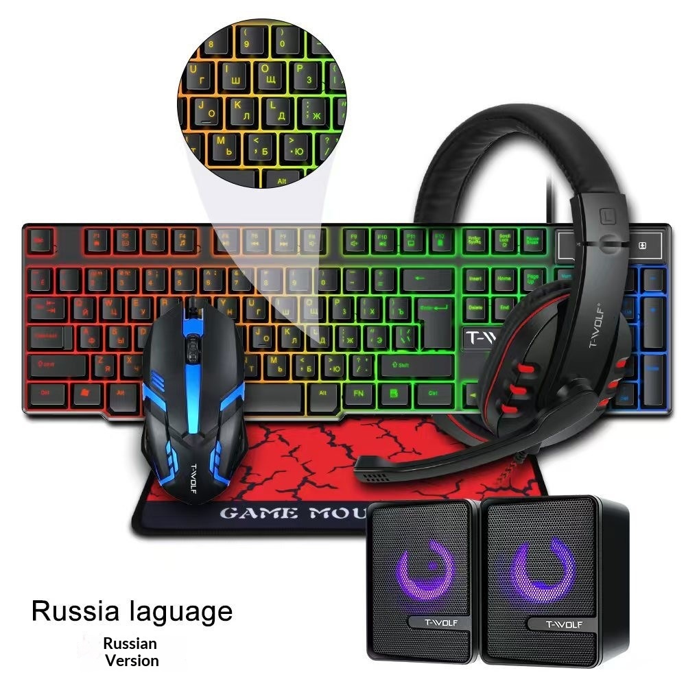 Spanish Russian Keyboard Layou – обзор и цена Gaming Keyboard Mouse And Headset Combo