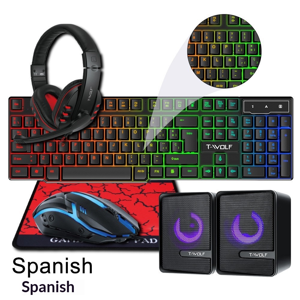 Spanish Russian Keyboard Layou – обзор и цена Gaming Keyboard Mouse And Headset Combo