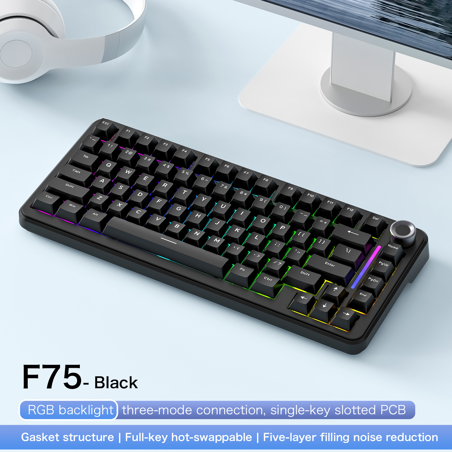 75% Hot Swap Gaming Keyboard W – обзор и цена Gaming Keyboard Expensive