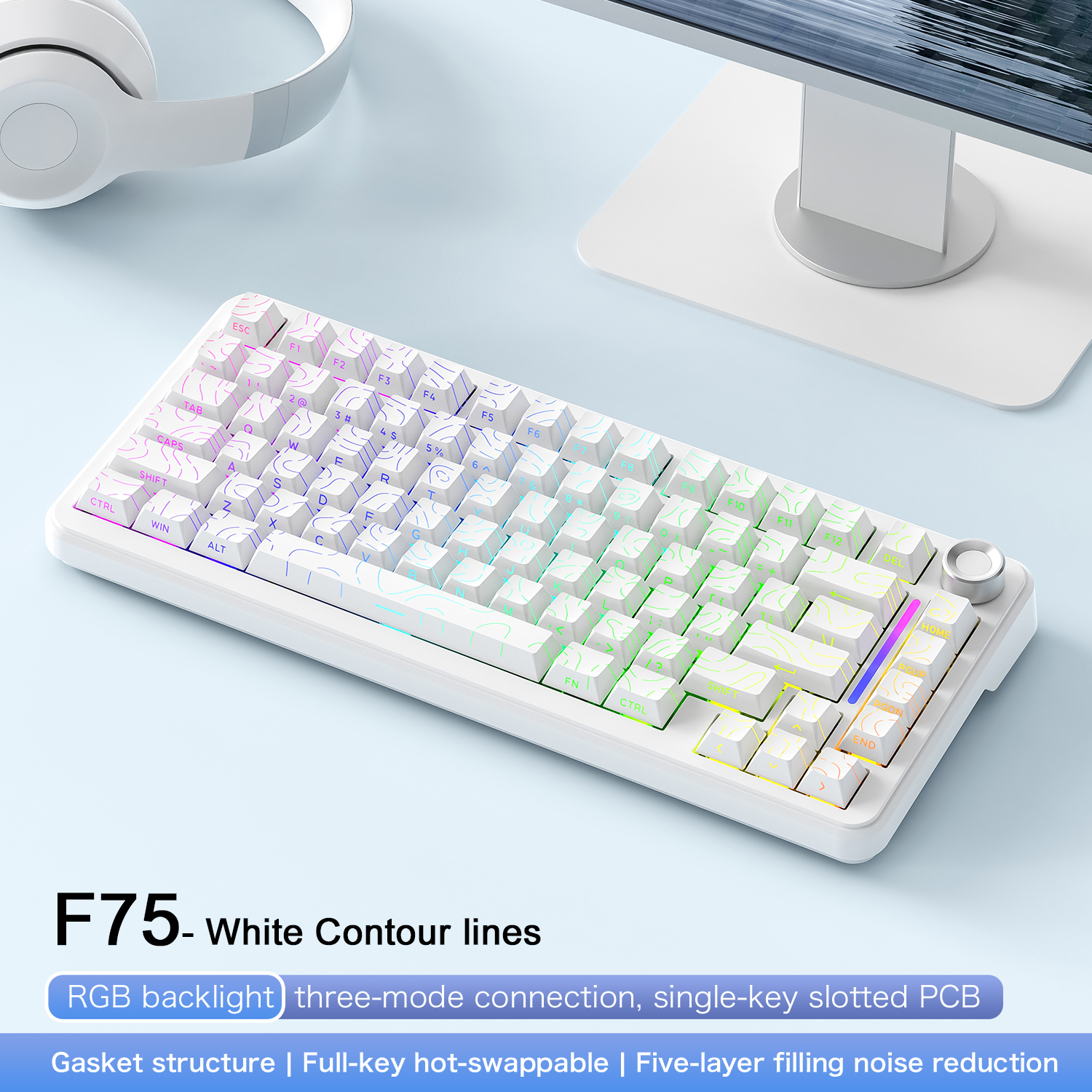 75% Hot Swap Gaming Keyboard W – обзор и цена Gaming Keyboard Expensive