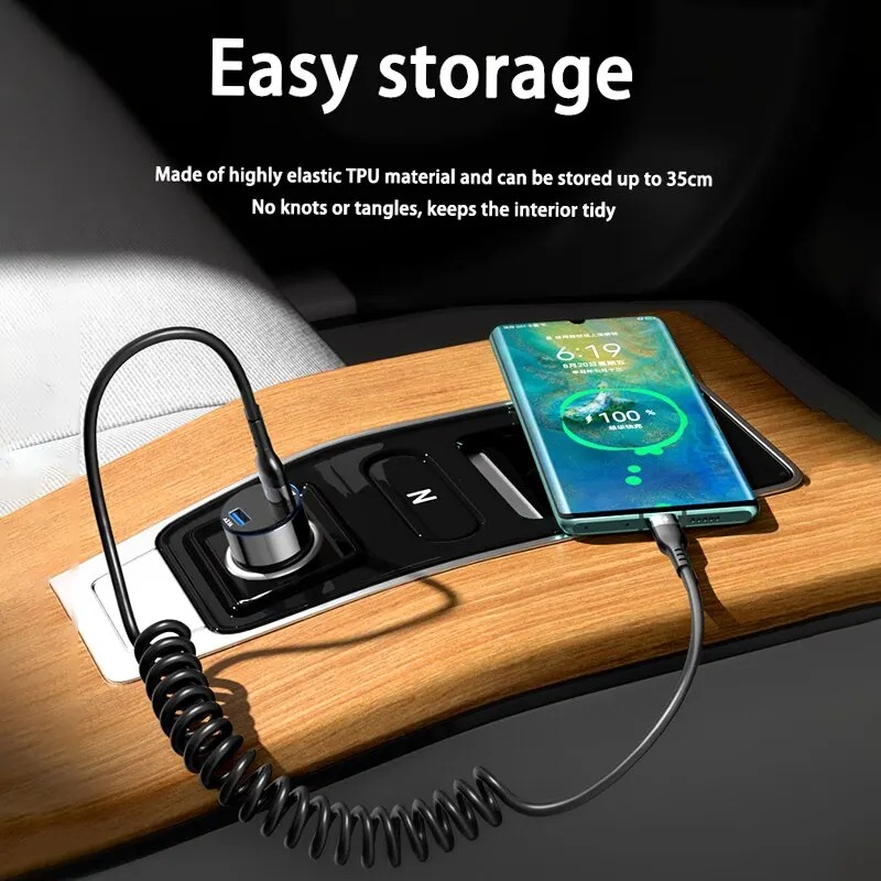 5A Fast Charging Coiled USB C  – обзор и цена Coiled Usb Cable
