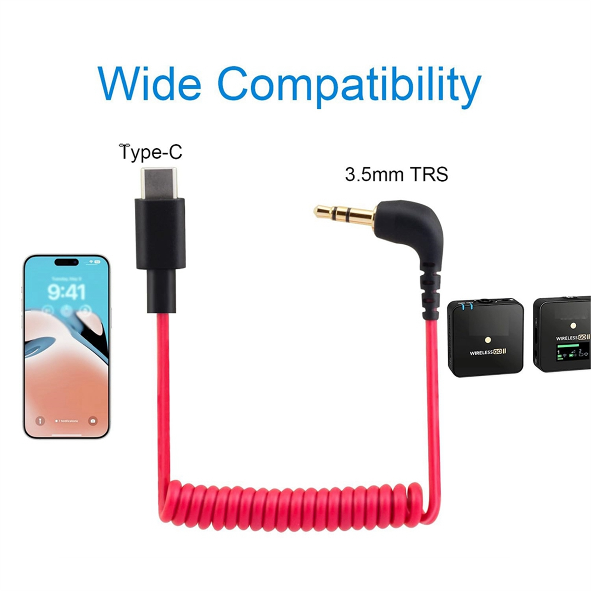 USB C to 3.5mm Cable for RODE  – обзор и цена Coiled Usb Cable