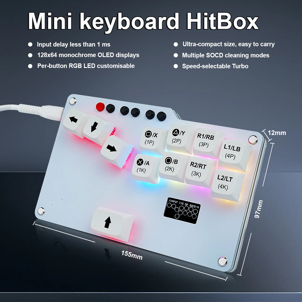 Hitbox Mini GP2040 CE Fightsti – обзор и цена Gaming Keyboard No Rgb