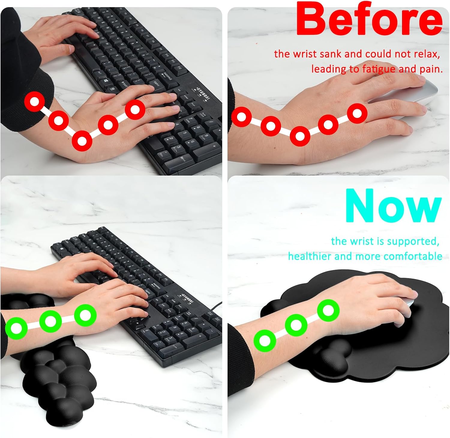 Ergonomic Cloud Wrist Rest Set – обзор и цена Gaming Keyboard And Mouse Set