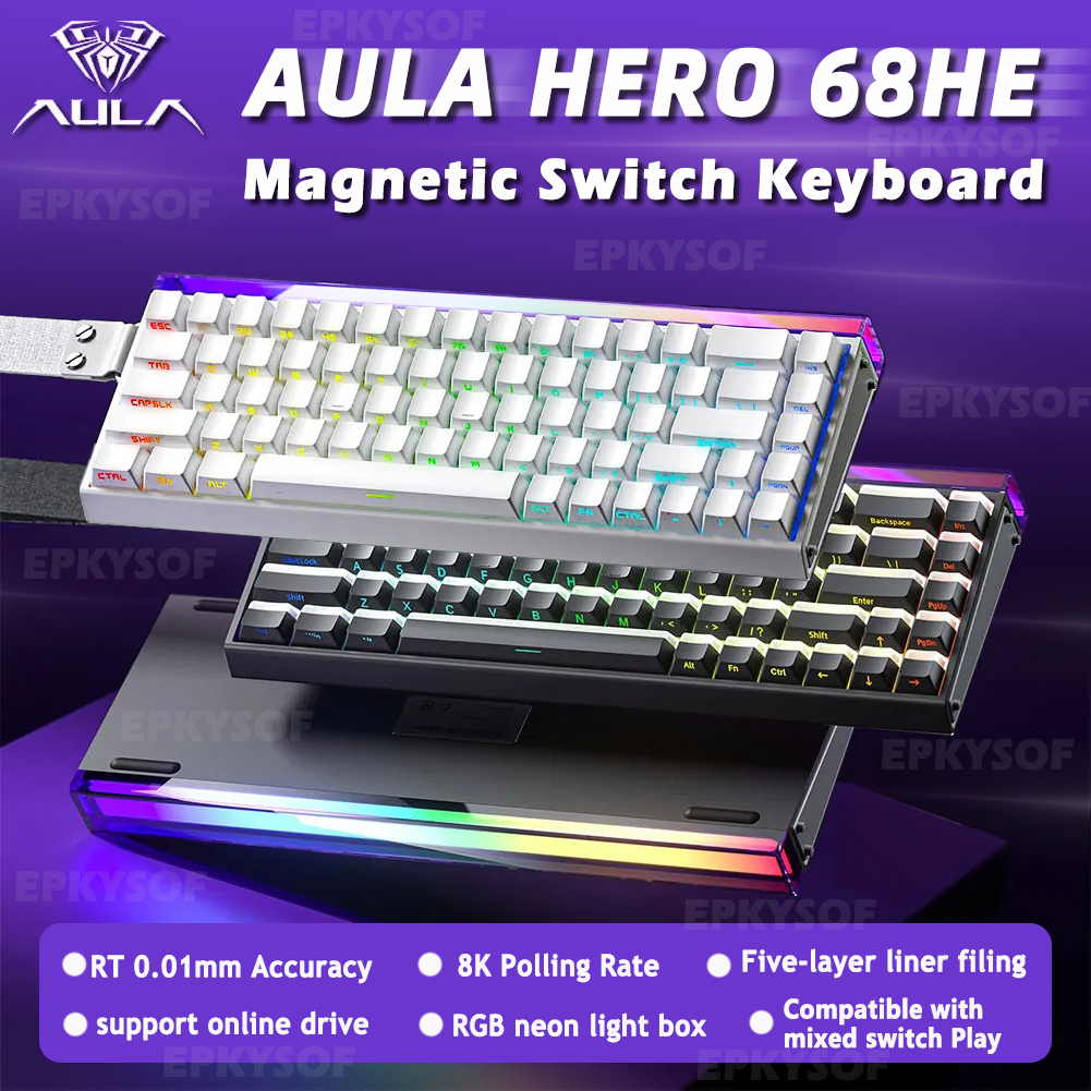 AULA HERO 68HE Magnetic Switch – обзор и цена Gaming Keyboard Expensive
