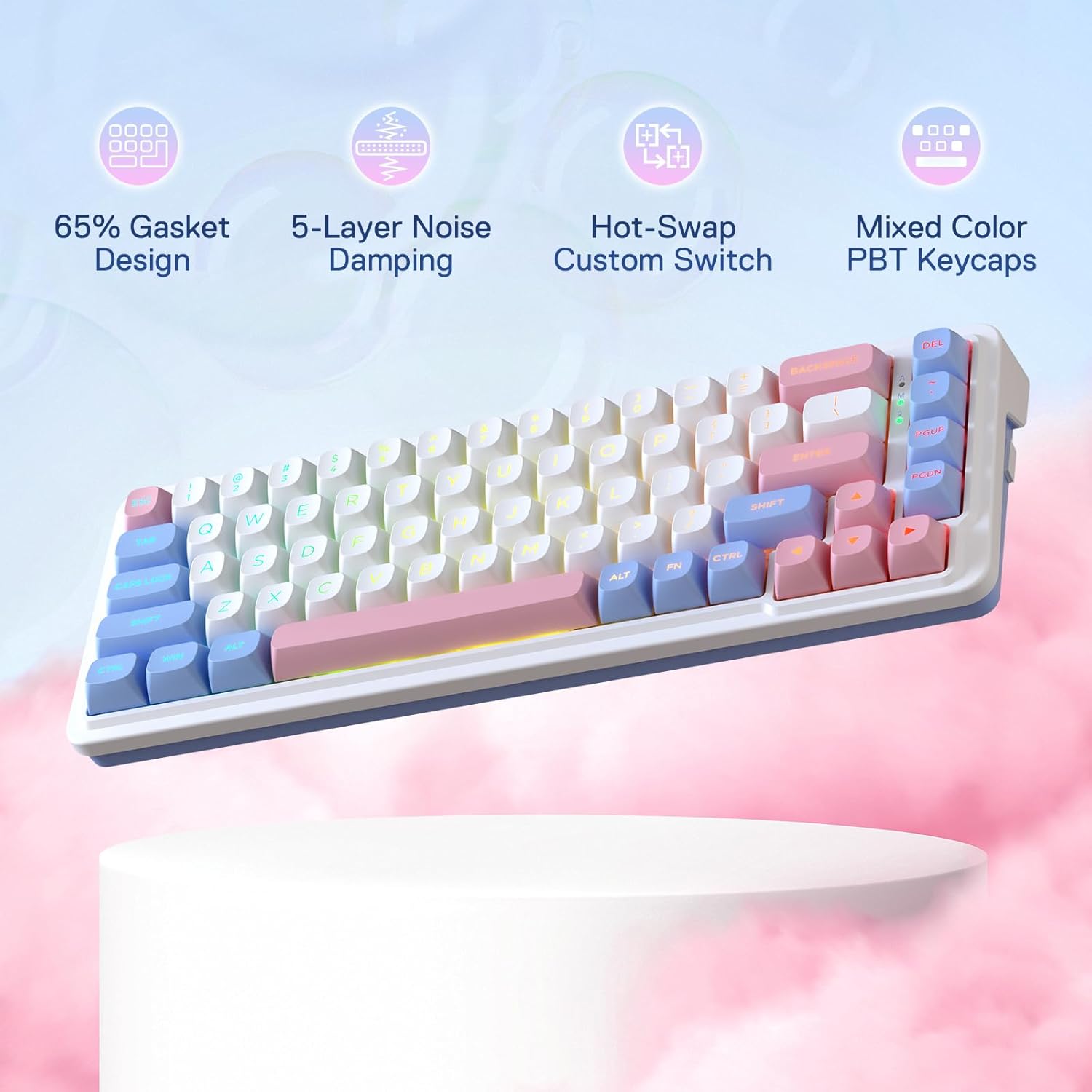 Redragon K709 PRO 65% Wireless – обзор и цена Gaming Keyboard No Noise