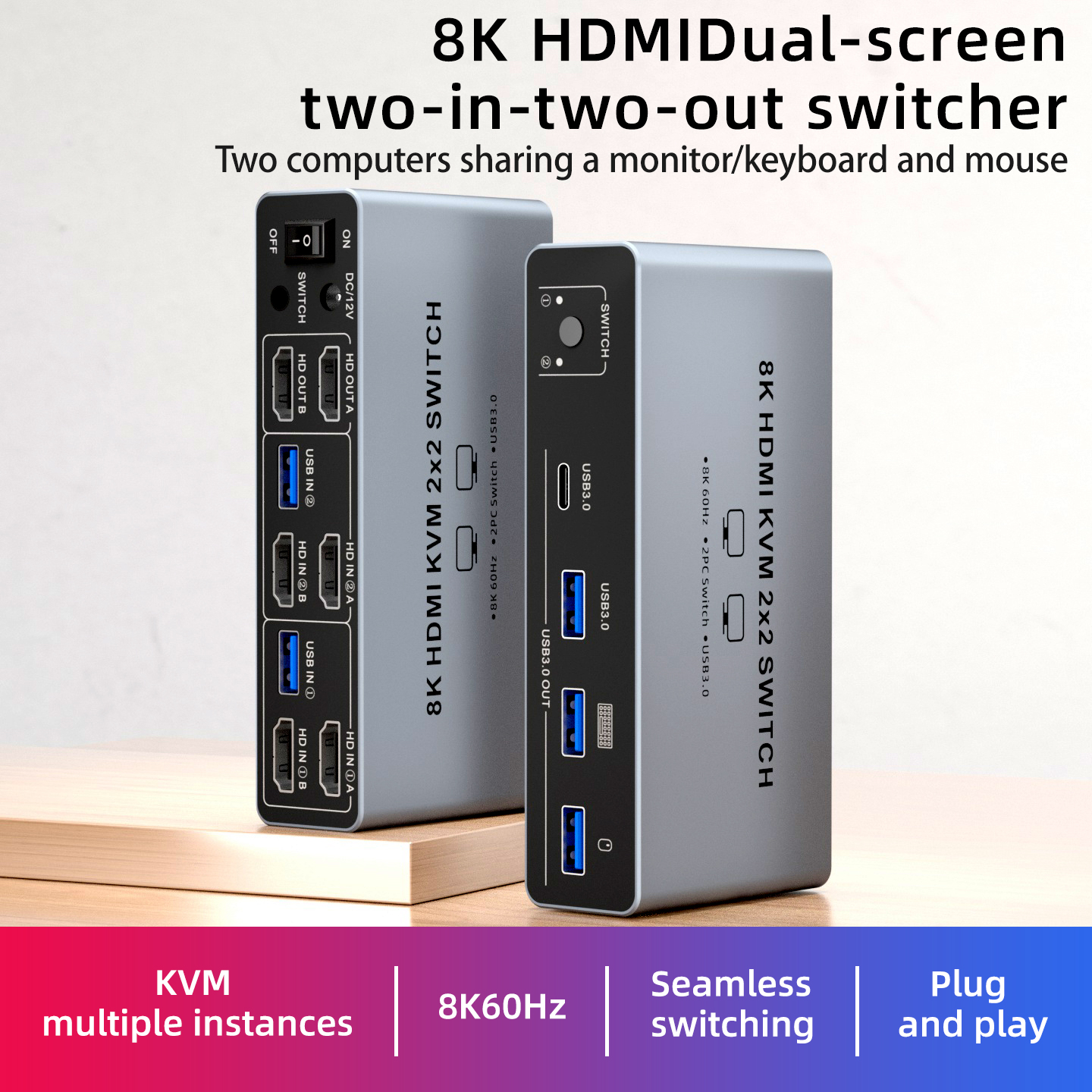 2K 240Hz HDMI DP USB C KVM Swi – обзор и цена Gaming Keyboard Type C