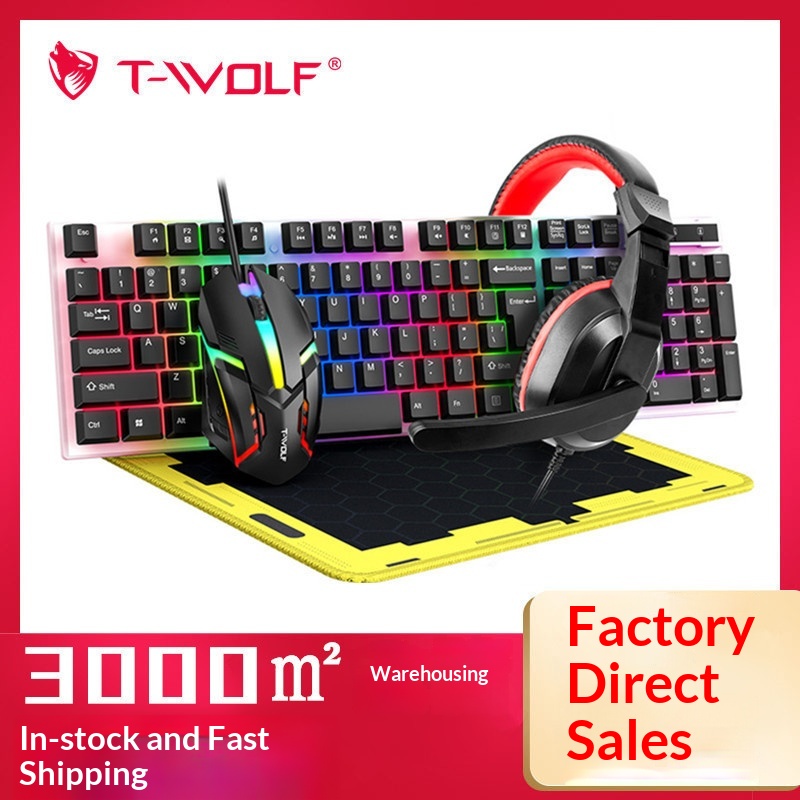 T-Wolf Tf240 4 In 1 Spanish Ga – обзор и цена Gaming Keyboard Mouse And Headset Combo