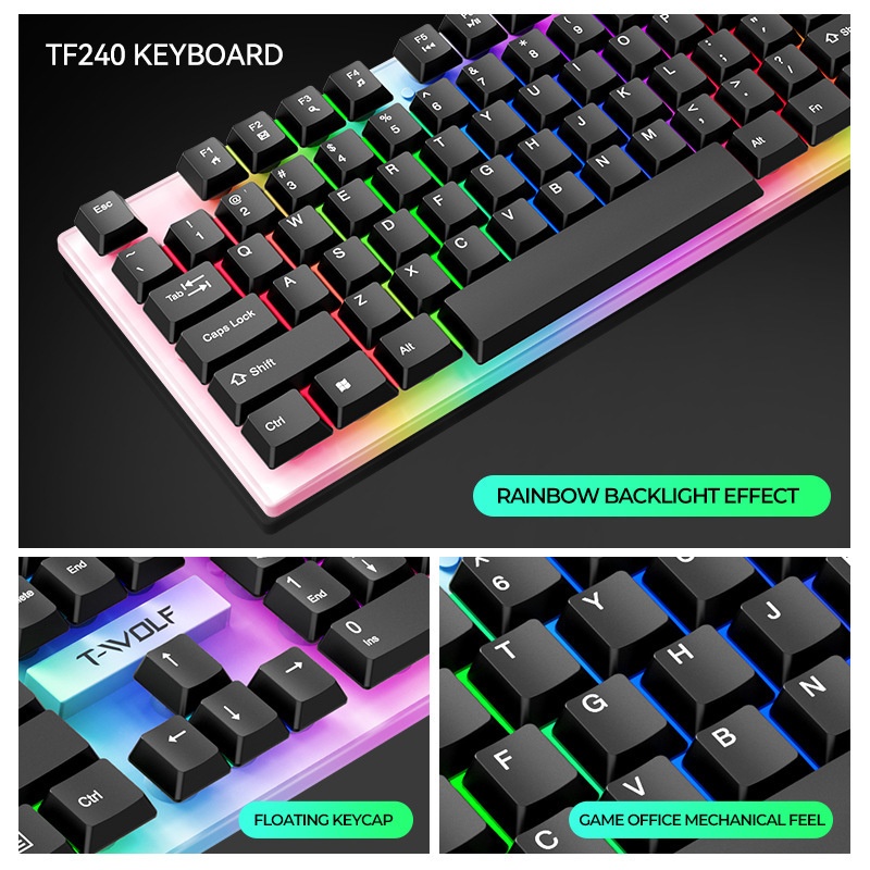 T-Wolf Tf240 4 In 1 Spanish Ga – обзор и цена Gaming Keyboard Mouse And Headset Combo