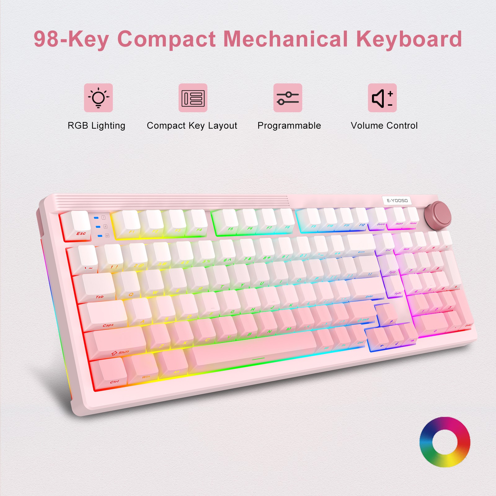 E-YOOSO 98-Key Wired Tri-mode  – обзор и цена Gaming Keyboard E Yooso
