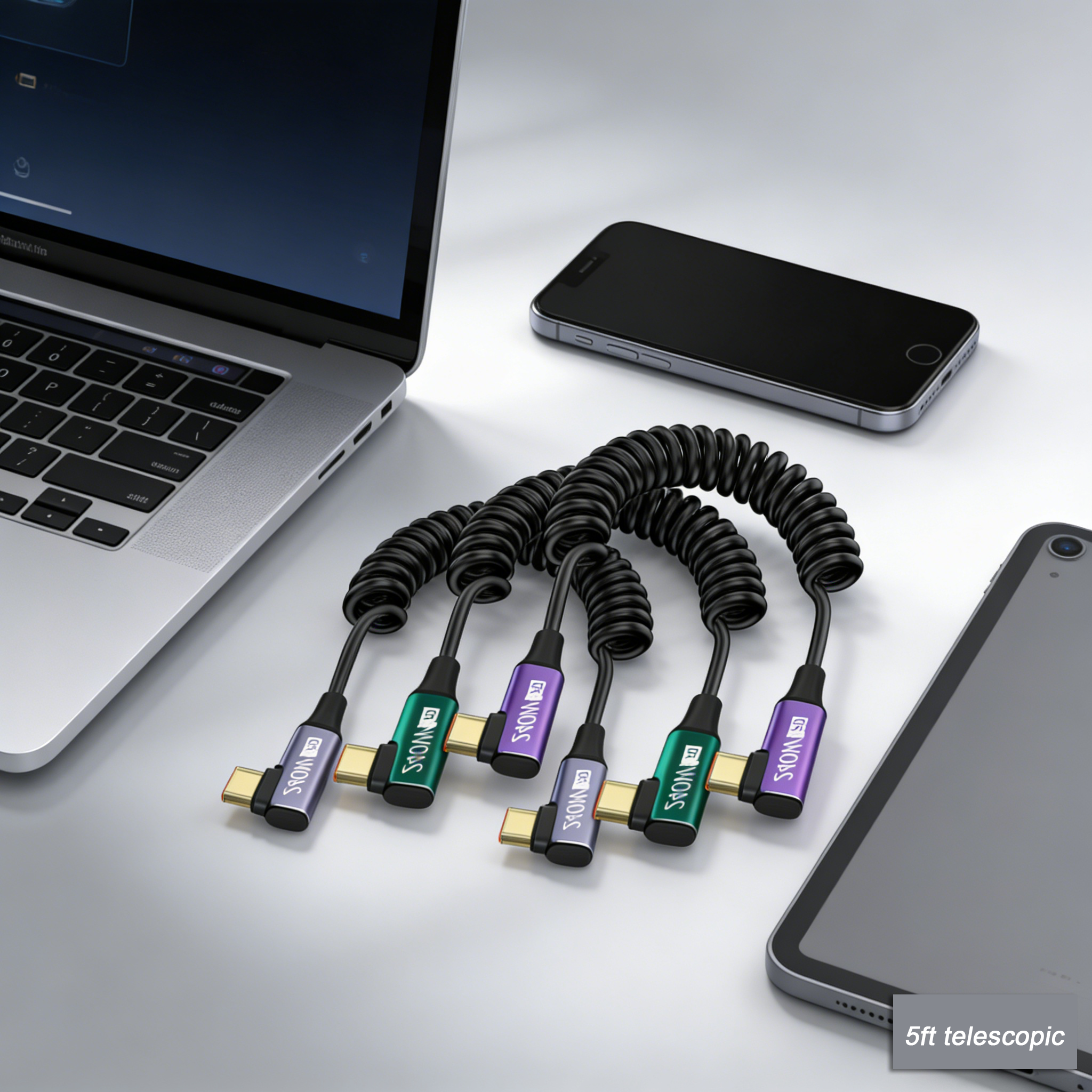 USB-C to USB-C Coiled Cable wi – обзор и цена Coiled Usb Cable