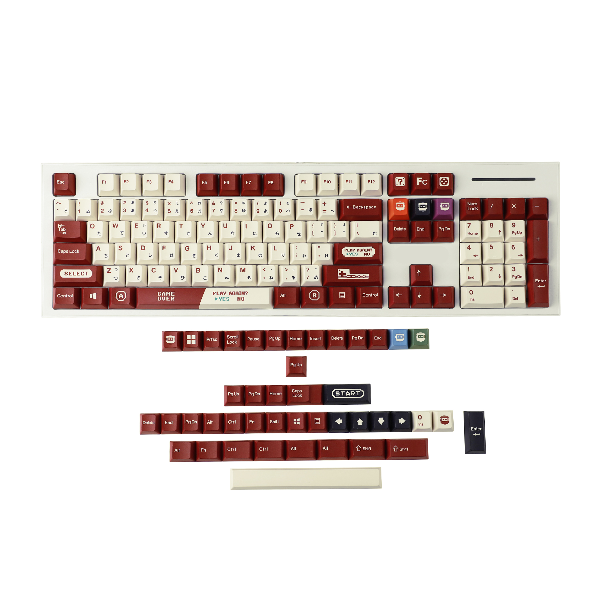 Gameboy Retro Red Beige Dye Su – обзор и цена Gaming Keyboard Tkl