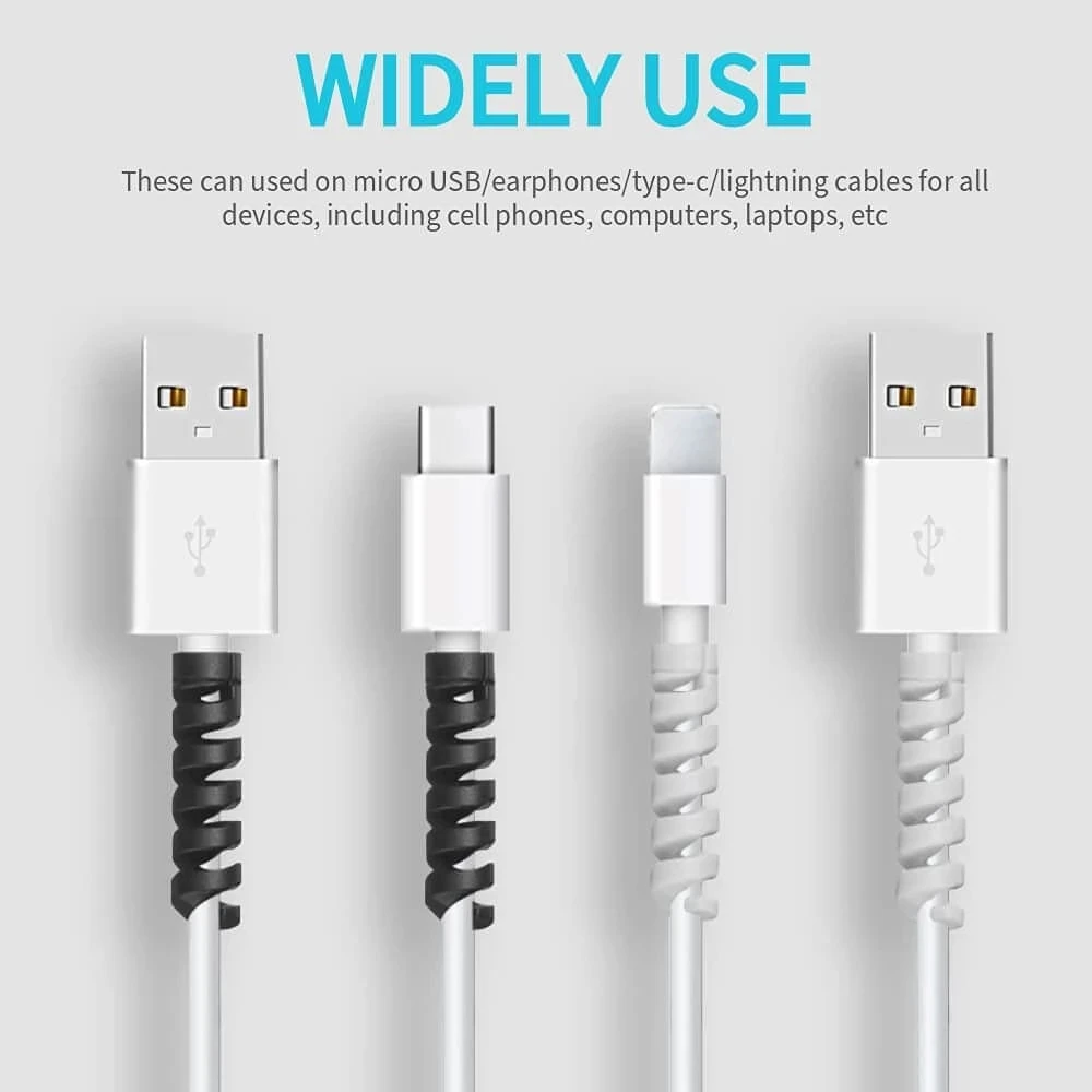 6/10/12/20pcs  Protector Silic – обзор и цена Coiled Usb Cable
