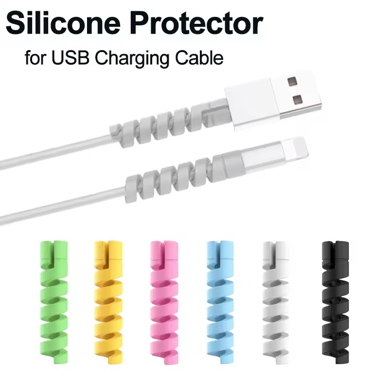 6/10/12/20pcs  Protector Silic – обзор и цена Coiled Usb Cable
