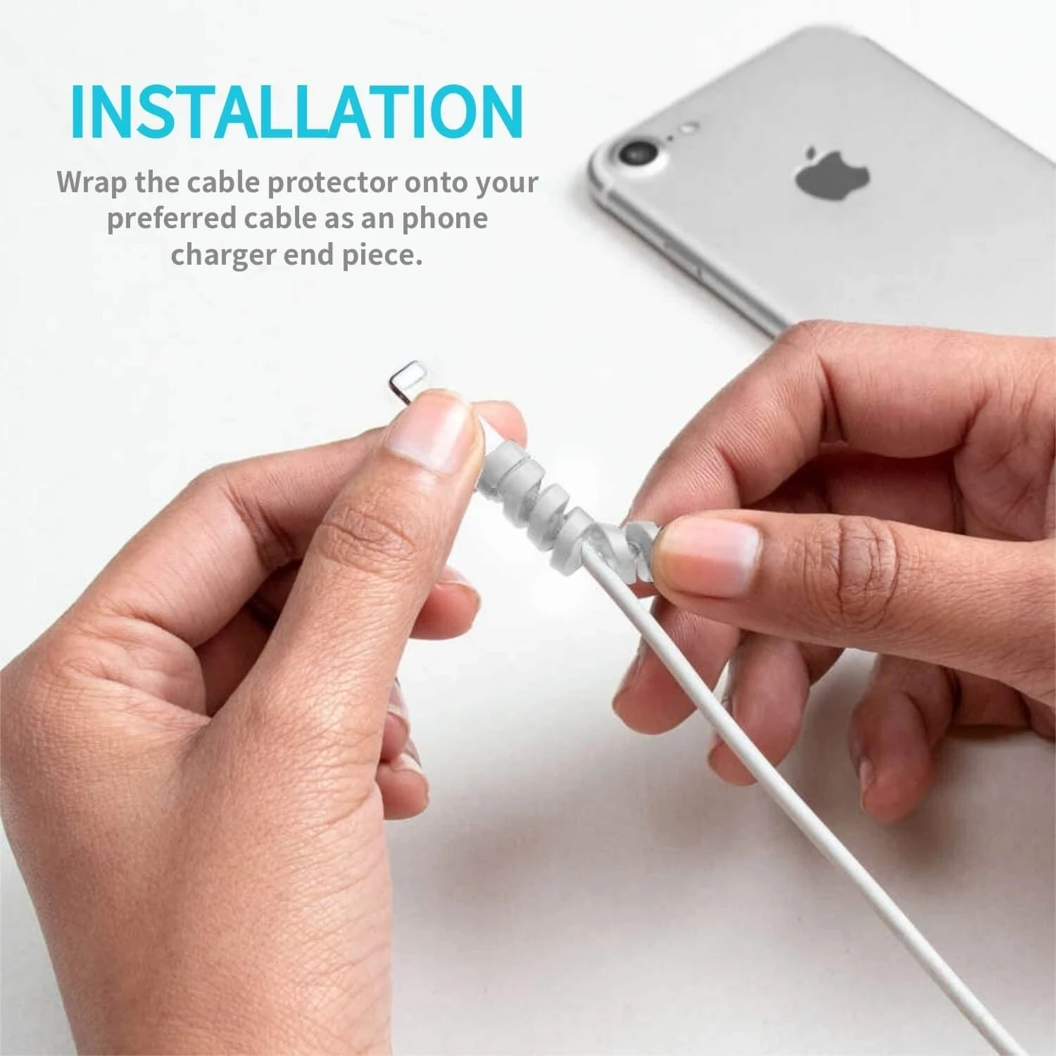 6/10/12/20pcs  Protector Silic – обзор и цена Coiled Usb Cable