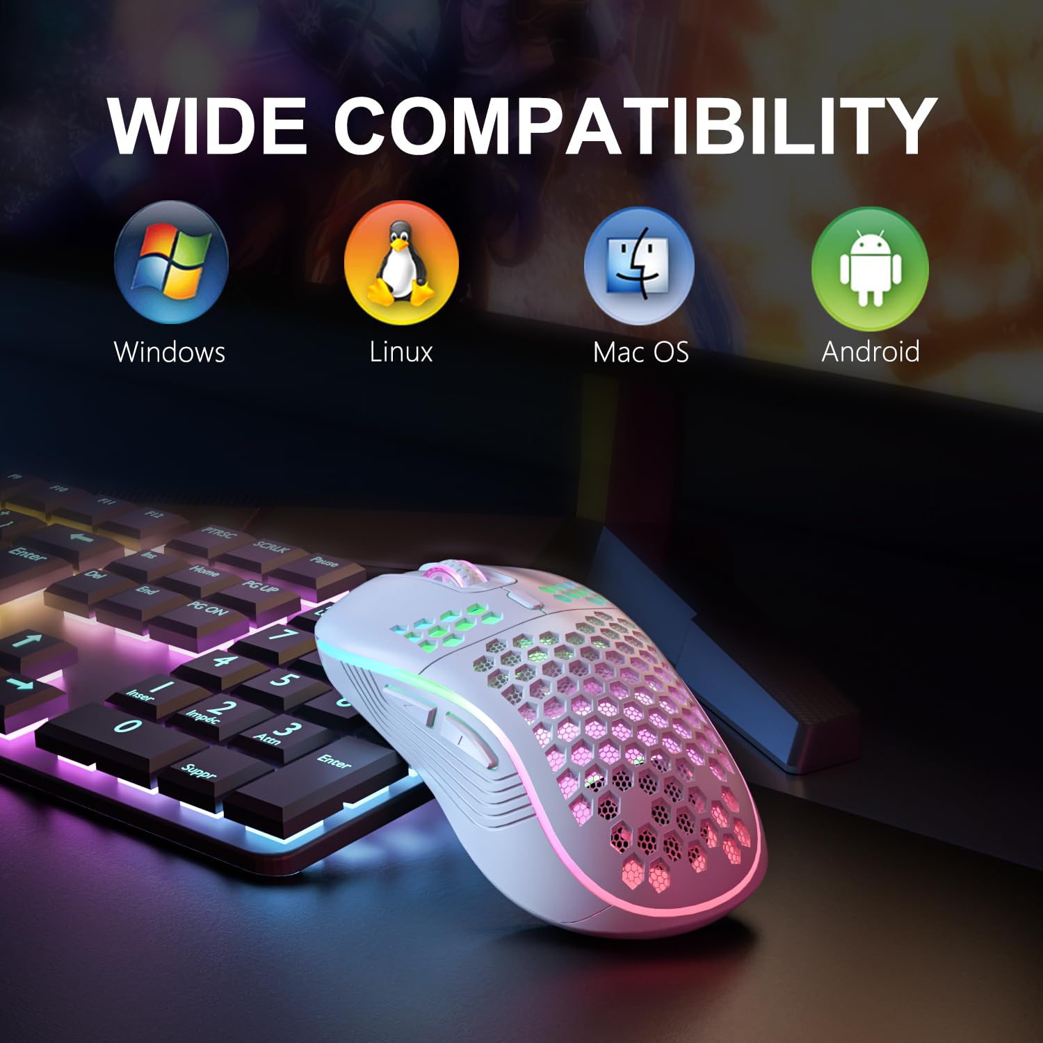 2.4G Wireless Mouse with RGB B – обзор и цена Gaming Keyboard Mouse And Headset Combo
