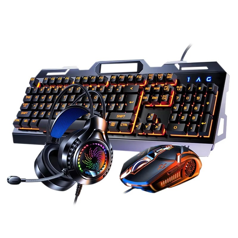 New Mechanical RGB Back Light  – обзор и цена Gaming Keyboard Mouse And Headset Combo