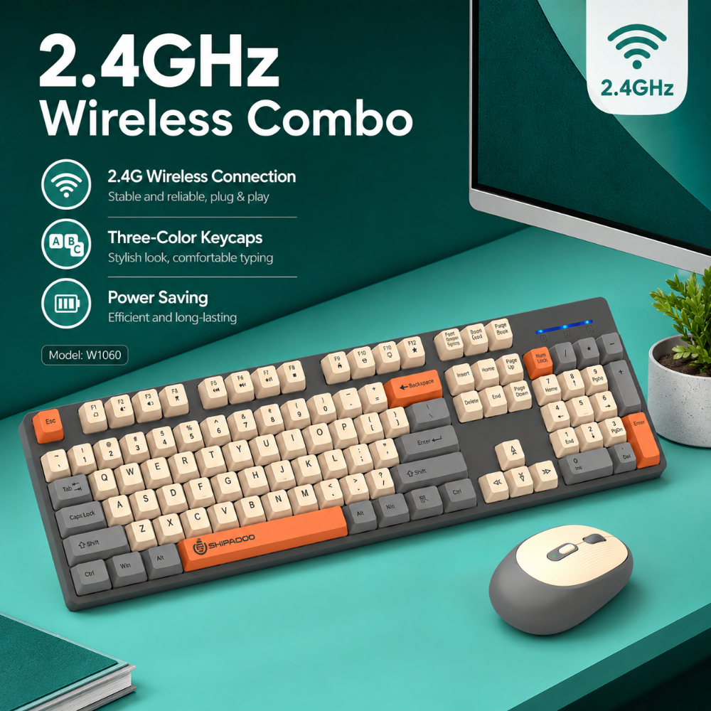 SHIPADOO W1060 2.4G Wireless G – обзор и цена Gaming Keyboard And Mouse Set