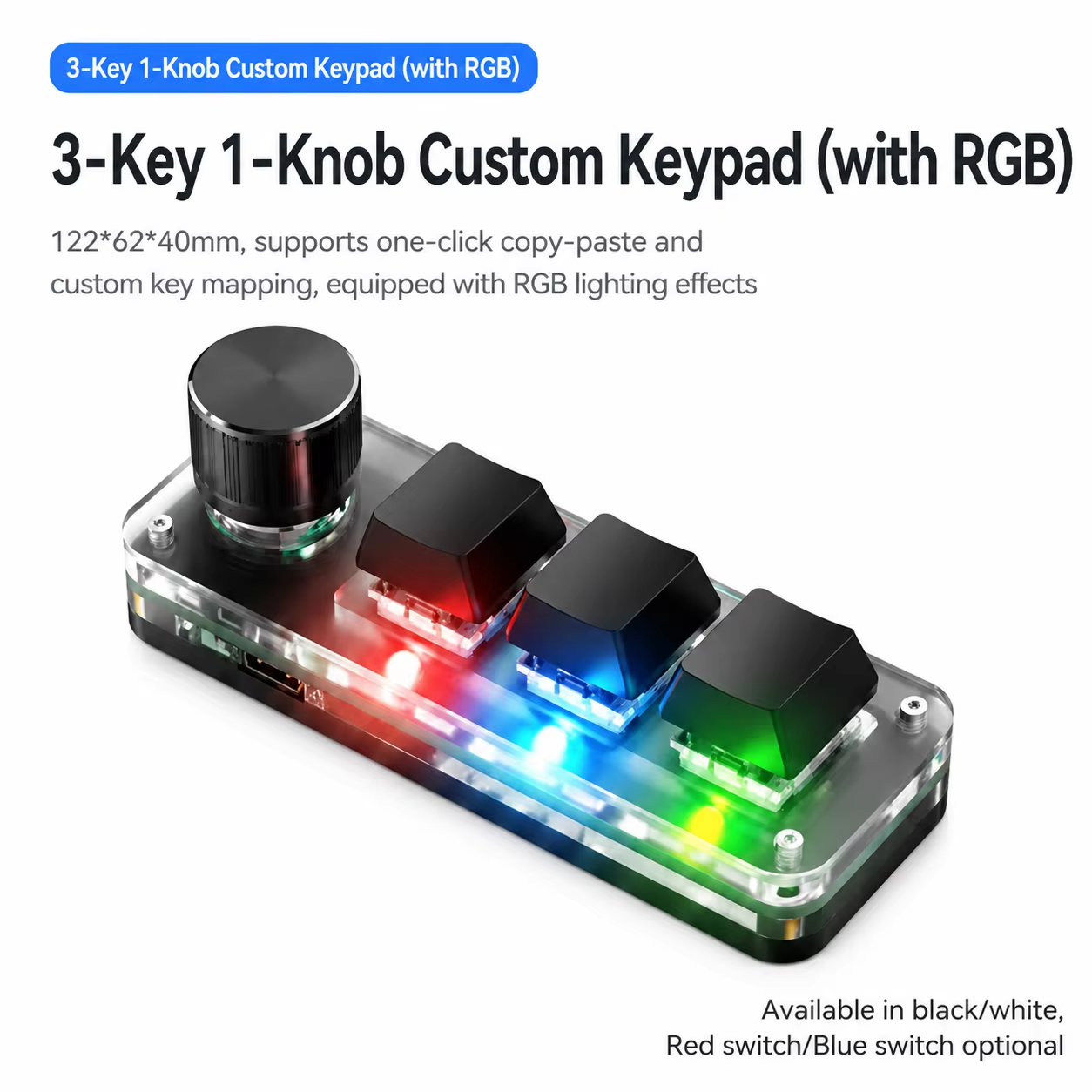 Programmable 3 Keys With Knob  – обзор и цена Gaming Keyboard Number Pad
