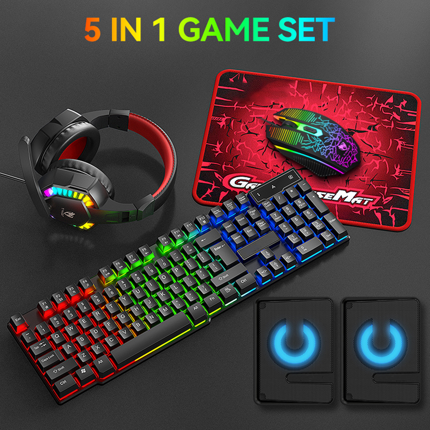 5-in-1 Set Gaming Combo Keyboa – обзор и цена Gaming Keyboard And Mouse Set