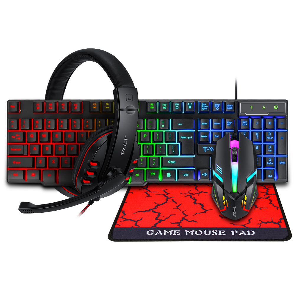 TF800 Four-piece Gaming Combo  – обзор и цена Gaming Keyboard Mouse And Headset Combo