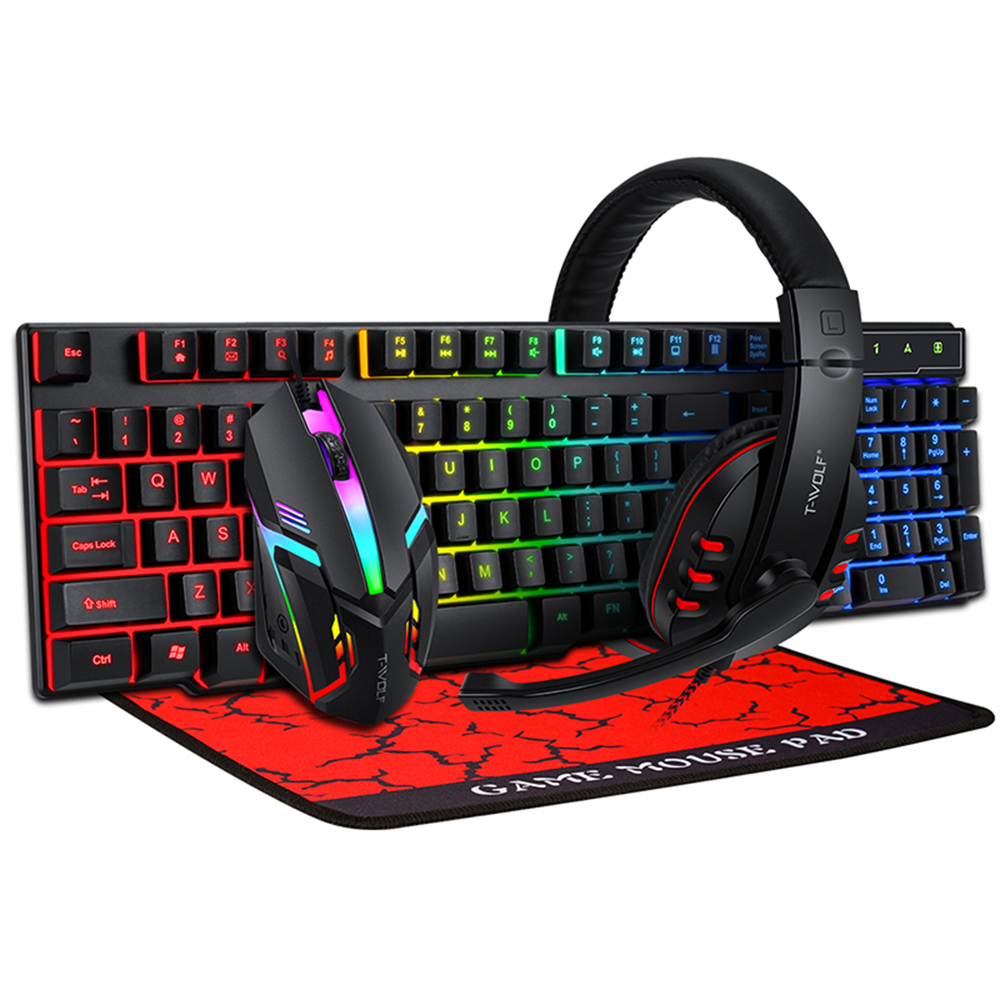 TF800 Four-piece Gaming Combo  – обзор и цена Gaming Keyboard Mouse And Headset Combo